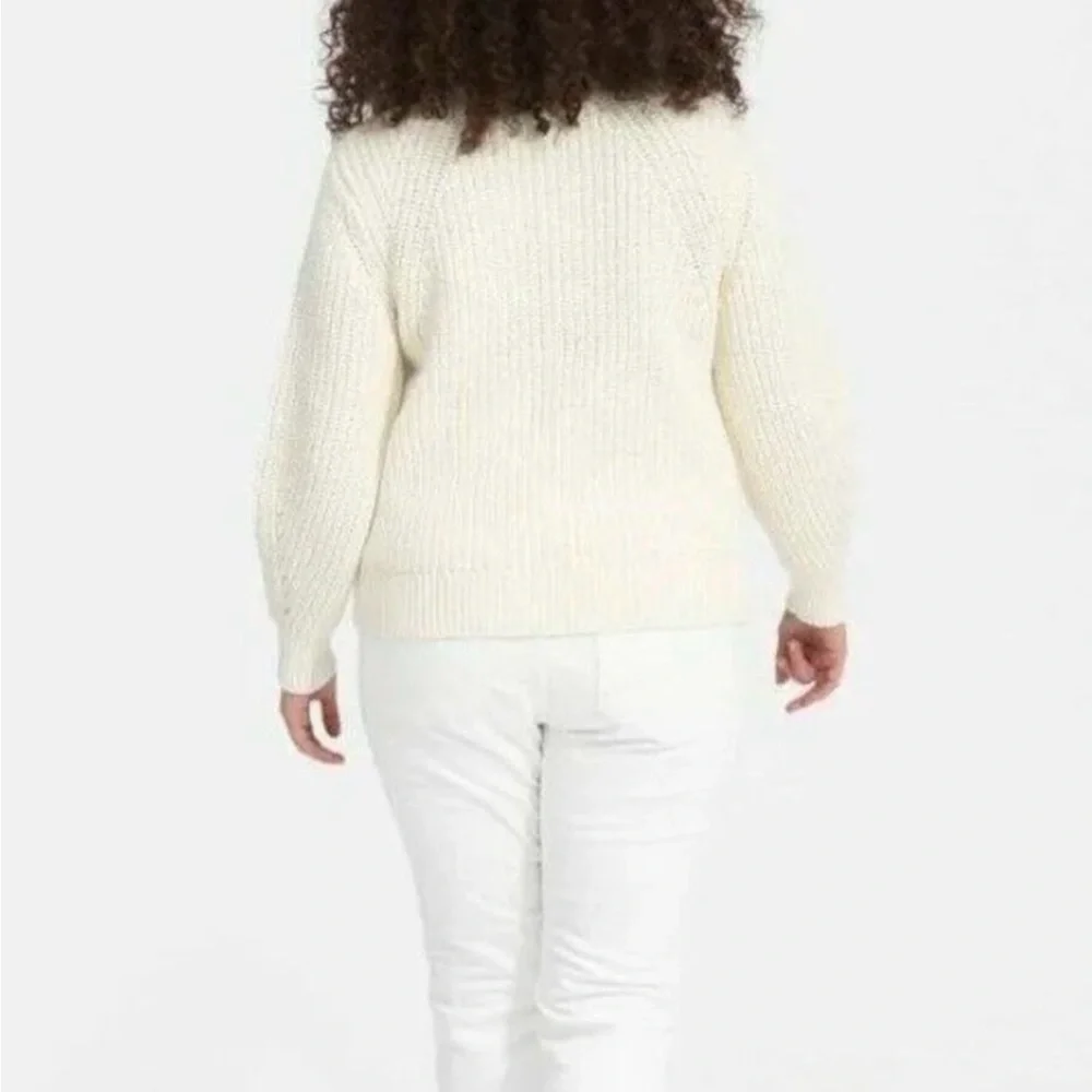 Everlane Textured Cotton Crewneck Sweater - Size XS - Picture 3 of 16